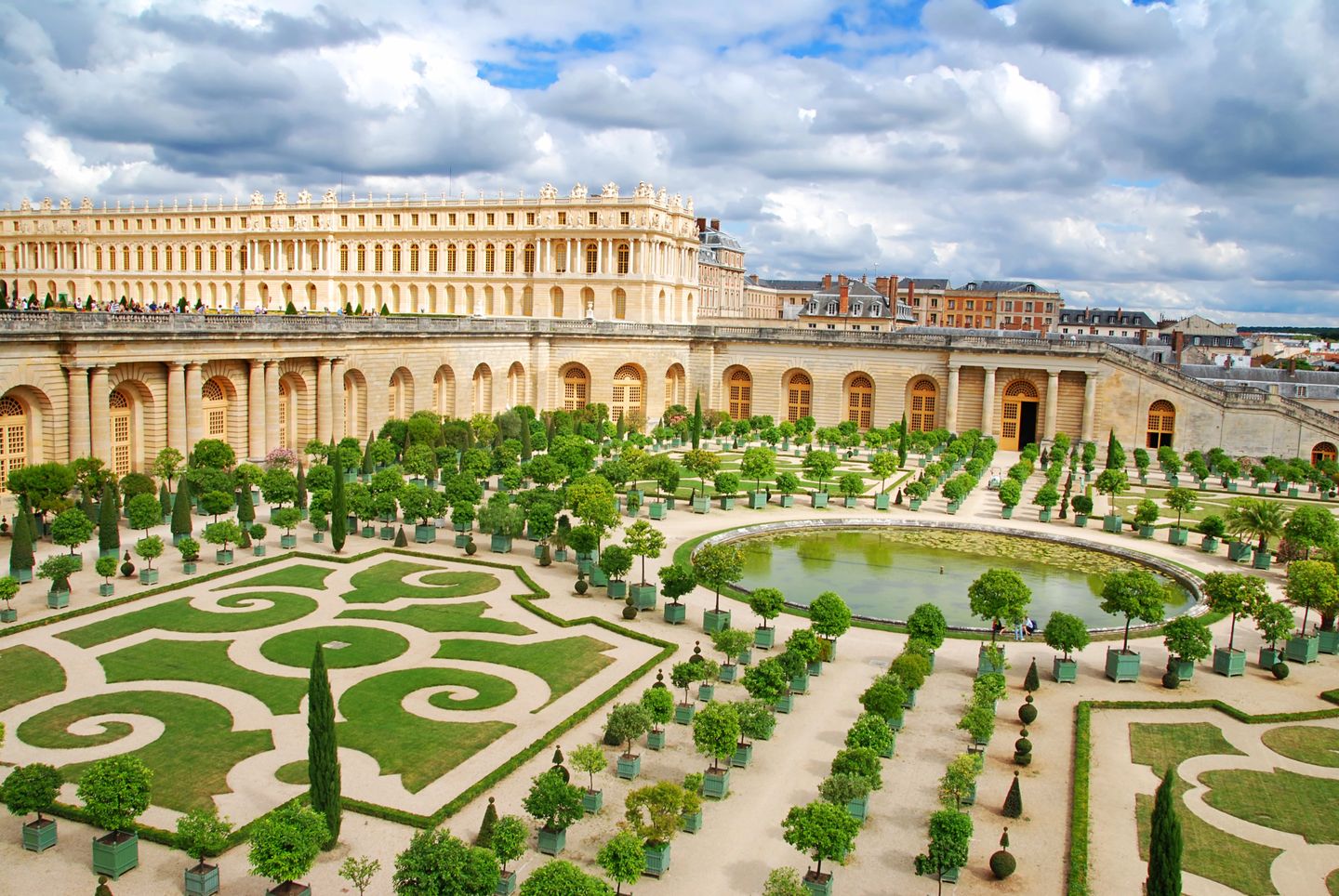 The famous palace and gardens of Versaille near Paris, France.