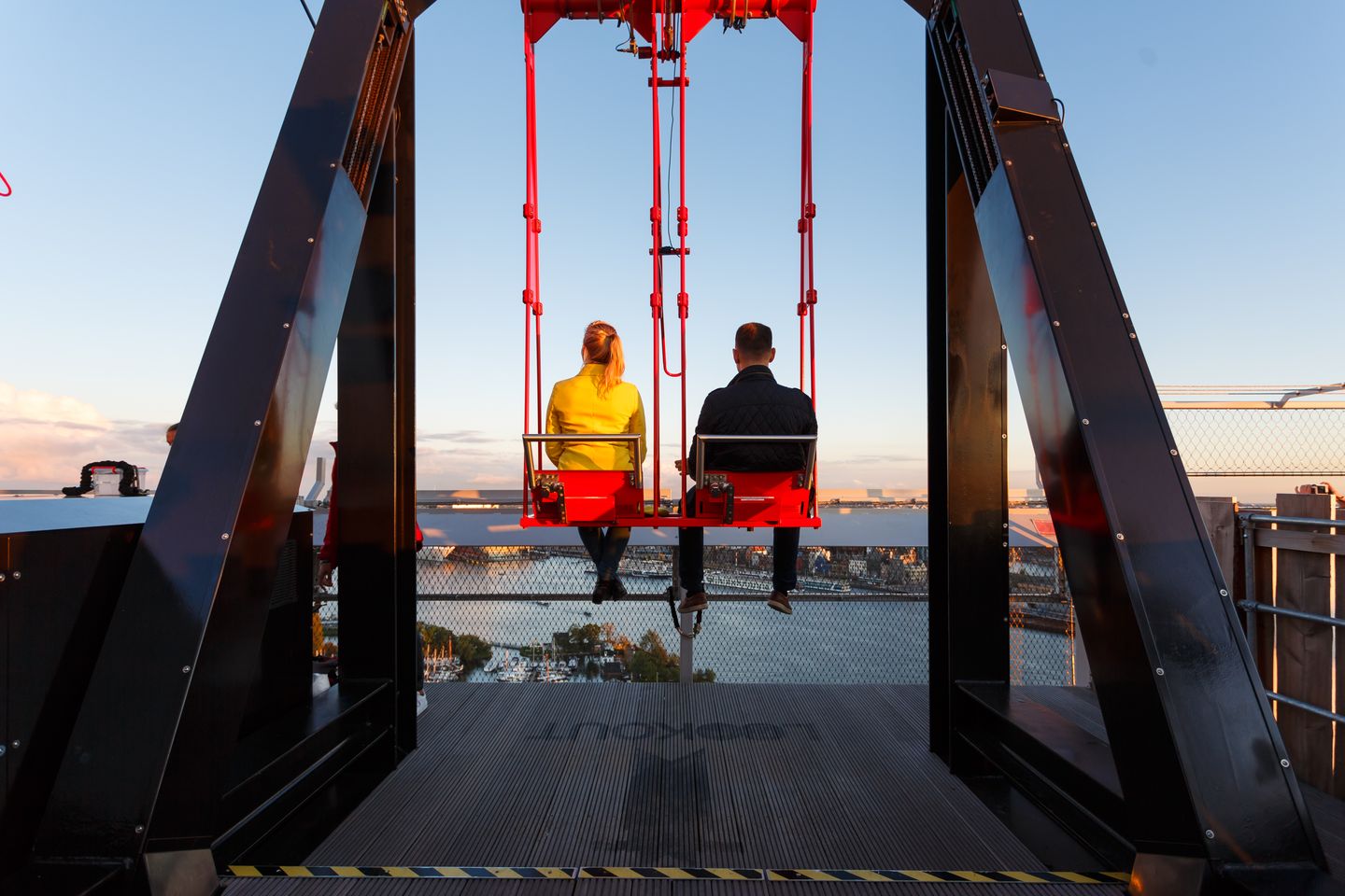 The swing on the roof of the A'DAM Lookout